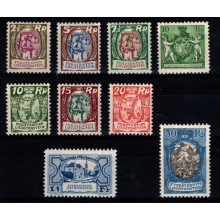 1924-28 - Liechtenstein - Komplet sæt - AFA 63-71 - Utakket.